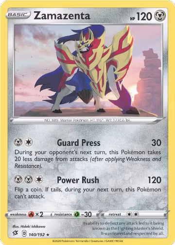Zamazenta - 140/192 (Cracked Ice Holo) (140/192), Deck Exclusives — Pokémon card price