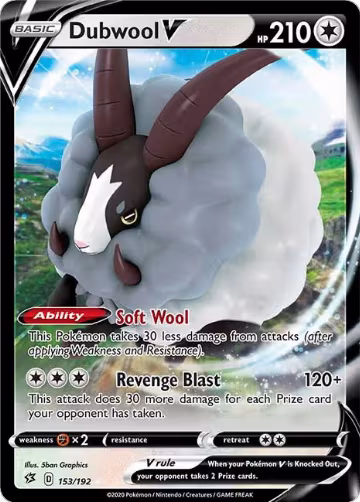 Dubwool V (153/192), Rebel Clash — Pokémon card price