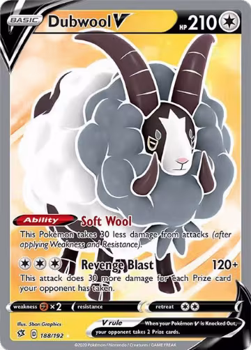 Dubwool V (Full Art) (188/192), Rebel Clash — Pokémon card price