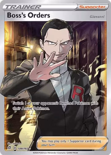 Boss's Orders (Full Art) (189/192), Rebel Clash — Pokémon card price