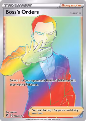 Boss's Orders (Secret) (200/192), Rebel Clash — Pokémon card price