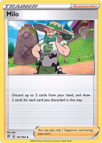 Milo (161/192), Rebel Clash — Pokémon card price