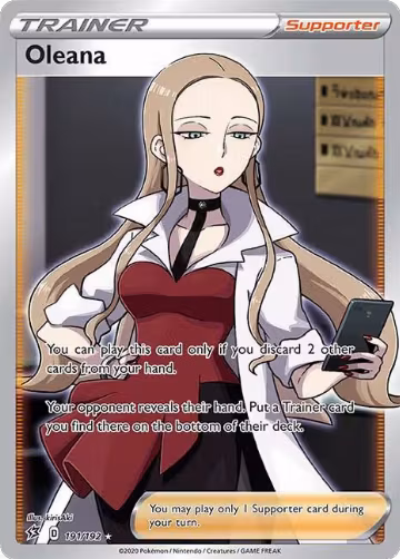 Oleana (Full Art) (191/192), Rebel Clash — Pokémon card price
