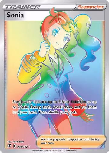 Sonia (Secret) (203/192), Rebel Clash — Pokémon card price