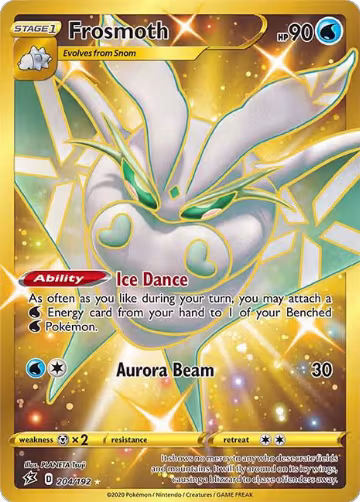 Frosmoth (Secret) (204/192), Rebel Clash — Pokémon card price
