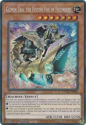 Gizmek Uka, the Festive Fox of Fecundity (ETCO-EN031), Eternity Code — Yu-Gi-Oh! card price