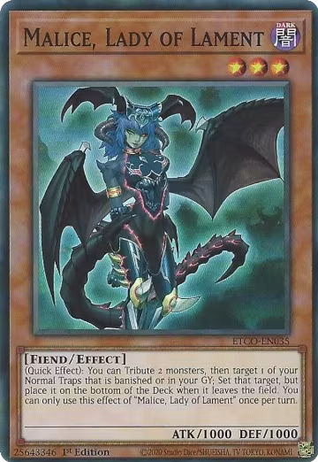Malice, Lady of Lament (ETCO-EN035), Eternity Code — Yu-Gi-Oh! card price