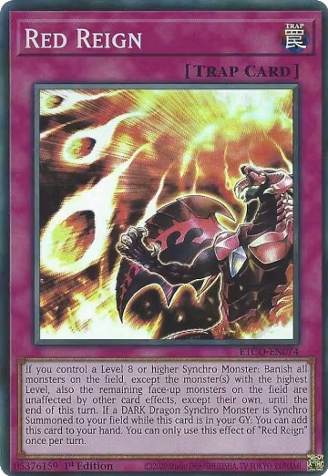 Red Reign (ETCO-EN074), Eternity Code — Yu-Gi-Oh! card price