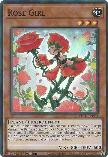 Rose Girl (ETCO-EN081), Eternity Code — Yu-Gi-Oh! card price