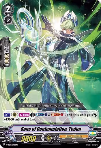 Sage of Contemplation, Tedun (RRR Foil) (V-TD11/005EN), V-TD11: Altmile — Vanguard card price