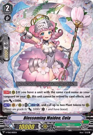 Blossoming Maiden, Cela (V-TD12/003EN), V-TD12: Ahsha — Vanguard card price
