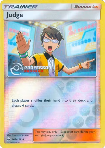 Judge (2019) (108/131), Professor Program Promos — Pokémon card price