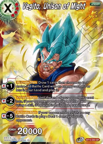 Vegito, Unison of Might (BT10-003), Rise of the Unison Warrior — DB Super card price