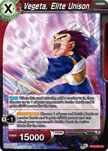 Vegeta, Elite Unison (BT10-005), Rise of the Unison Warrior — DB Super card price