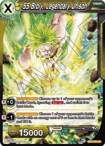 SS Broly, Legendary Unison (BT10-094), Rise of the Unison Warrior — DB Super card price
