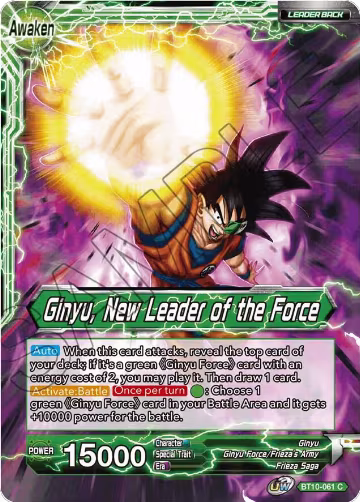 Ginyu // Ginyu, New Leader of the Force (BT10-061), Rise of the Unison Warrior — DB Super card price