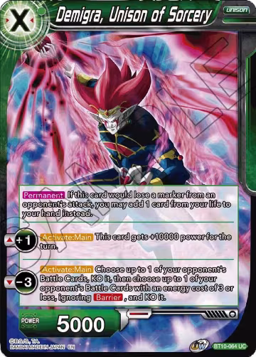 Demigra, Unison of Sorcery (BT10-064), Rise of the Unison Warrior — DB Super card price