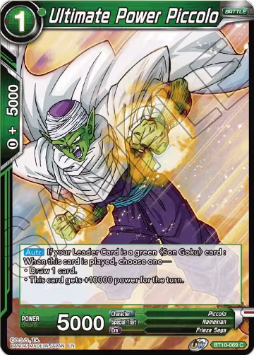 Ultimate Power Piccolo (BT10-069), Rise of the Unison Warrior — DB Super card price