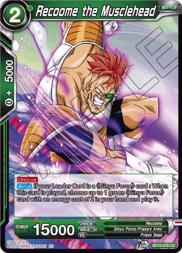 Recoome the Musclehead (BT10-078), Rise of the Unison Warrior — DB Super card price