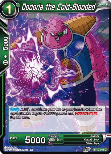 Dodoria the Cold-Blooded (BT10-083), Rise of the Unison Warrior — DB Super card price