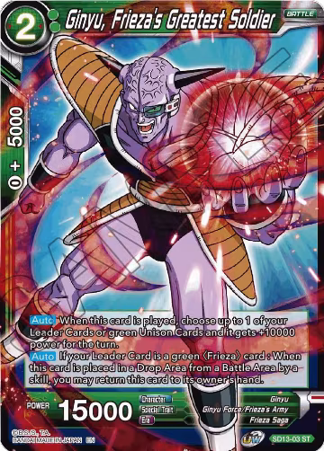 Ginyu, Frieza's Greatest Soldier (SD13-03), Rise of the Unison Warrior — DB Super card price