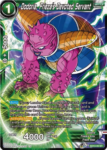 Dodoria, Frieza's Devoted Servant (SD13-05), Rise of the Unison Warrior — DB Super card price