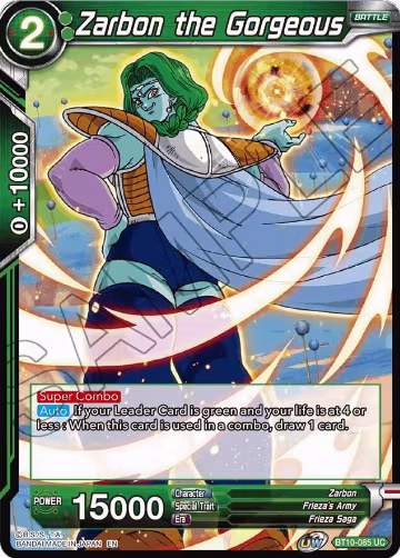 Zarbon the Gorgeous (BT10-085), Rise of the Unison Warrior — DB Super card price
