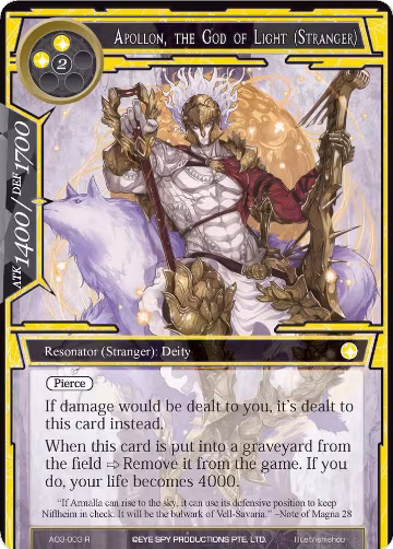 Apollon, the God of Light (Stranger) (AO3-003), Alice Origin III — Force of Will card price