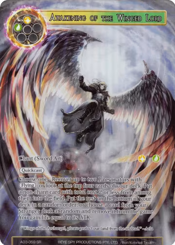 Awakening of the Winged Lord (Full Art) (AO3-059), Alice Origin III — Force of Will card price