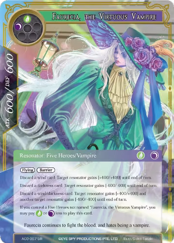 Faurecia, the Virtuous Vampire (AO3-067), Alice Origin III — Force of Will card price