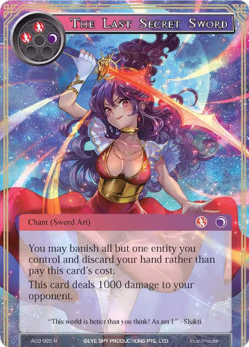 The Last Secret Sword (AO3-085) — card price