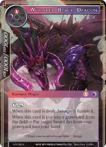 Wounded Black Dragon (AO3-088), Alice Origin III — Force of Will card price