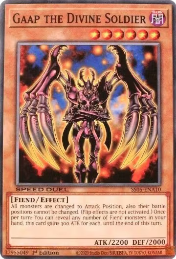 Gaap the Divine Soldier (SS05-ENA10), Speed Duel Decks: Twisted Nightmares — Yu-Gi-Oh! card price