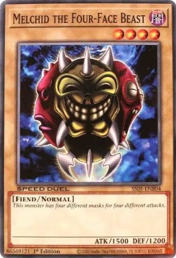 Melchid the Four-Face Beast (SS05-ENB04), Speed Duel Decks: Twisted Nightmares — Yu-Gi-Oh! card price