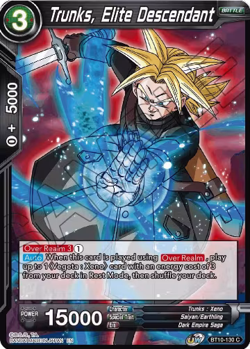 Trunks, Elite Descendant (BT10-130), Rise of the Unison Warrior — DB Super card price