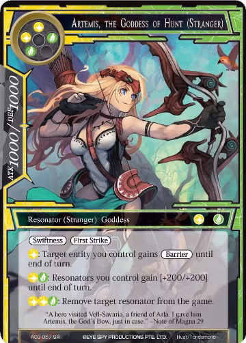 Artemis, the Goddess of Hunt (Stranger) (AO3-057), Alice Origin III — Force of Will card price
