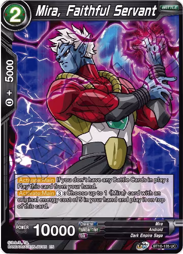 Mira, Faithful Servant (BT10-135), Rise of the Unison Warrior — DB Super card price