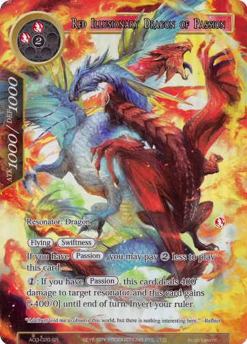 Red Illusionary Dragon of Passion (Full Art) (AO3-020), Alice Origin III — Force of Will card price