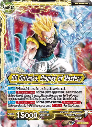 Gotenks // SS Gotenks, Display of Mastery (BT10-092), Rise of the Unison Warrior — DB Super card price