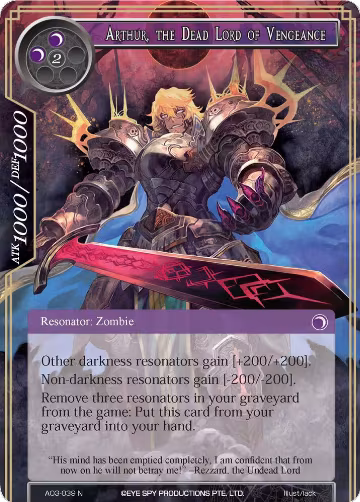 Arthur, the Dead Lord of Vengeance (AO3-039), Alice Origin III — Force of Will card price