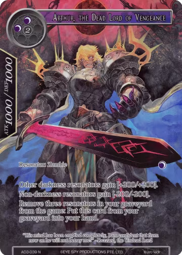 Arthur, the Dead Lord of Vengeance (Full Art) (AO3-039), Alice Origin III — Force of Will card price