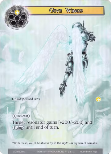 Give Wings (Full Art) (AO3-008), Alice Origin III — Force of Will card price