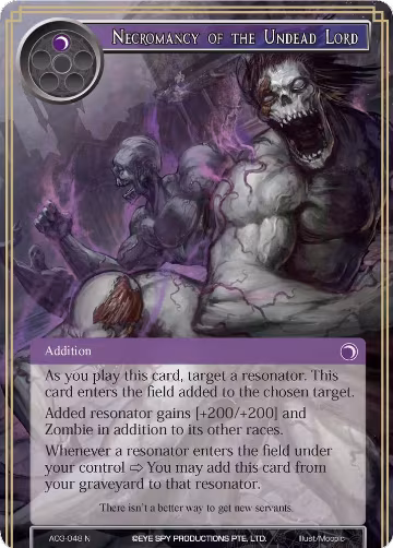 Necromancy of the Undead Lord (AO3-048), Alice Origin III — Force of Will card price