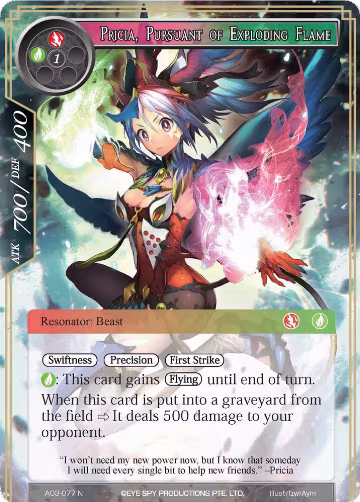 Pricia, Pursuant of Exploding Flame (AO3-077), Alice Origin III — Force of Will card price