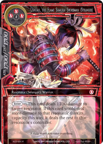 Ushuah, the Flame Samurai Swordman (Stranger) (AO3-026), Alice Origin III — Force of Will card price