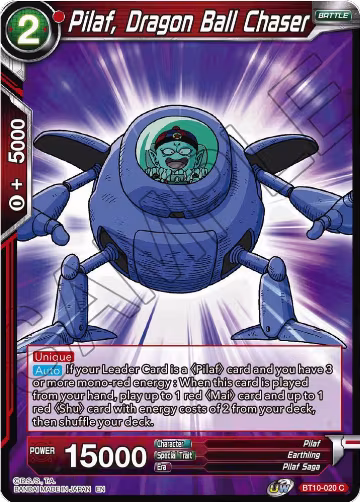 Pilaf, Dragon Ball Chaser (BT10-020), Rise of the Unison Warrior — DB Super card price