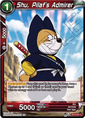 Shu, Pilaf's Admirer (BT10-021), Rise of the Unison Warrior — DB Super card price