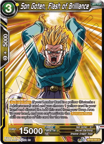 Son Goten, Flash of Brilliance (BT10-101), Rise of the Unison Warrior — DB Super card price