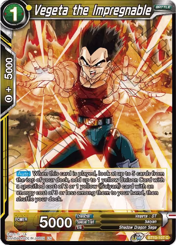 Vegeta the Impregnable (BT10-107), Rise of the Unison Warrior — DB Super card price