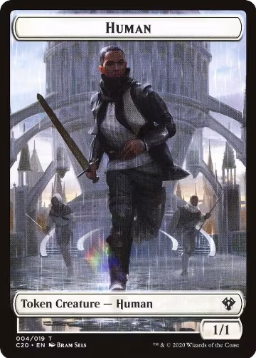 Human // Treasure Double-Sided Token (4 // 19), Commander 2020 — Magic card price